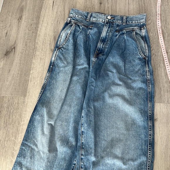 GRLFRND Morgan High Rise Pleated Wide Leg Jeans 100% Cotton Size 28 - Picture 5 of 10
